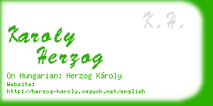 karoly herzog business card